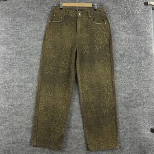 Killtec Jeans Mens 32 Mocha Leopard Baggy Green Denim Streetwear Grunge Punk